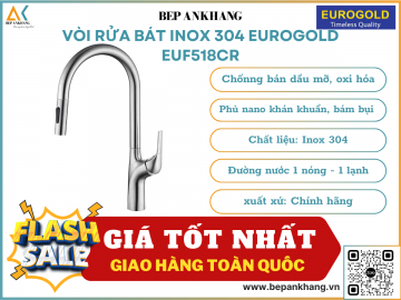 Vòi rửa bát inox 304 Eurogold EUF518CR